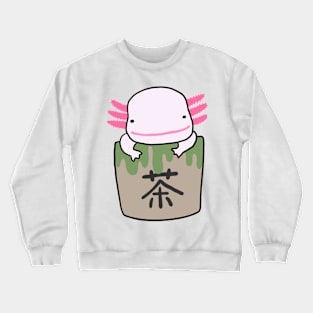 Axolotl in Japanese Tea Crewneck Sweatshirt